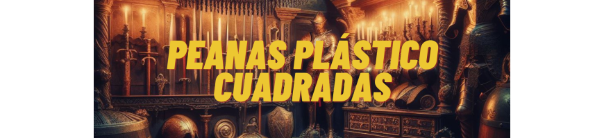 Peanas plástico cuadradas/rect.